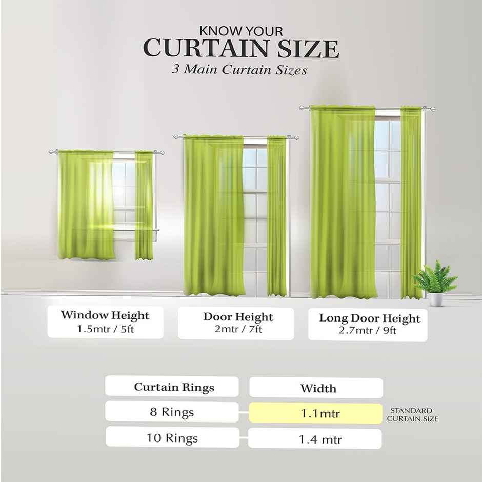 Romee Leafy Printed Polyester Door Window Curtain 7 feet Set of 2 | Purple