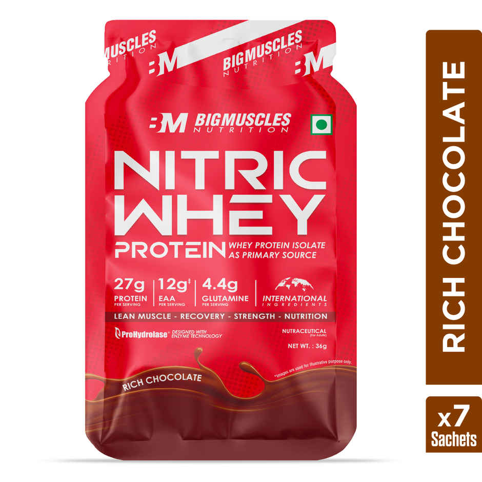 Bigmuscles Nutrition Nitric Whey Travel Pack (7 Servings)