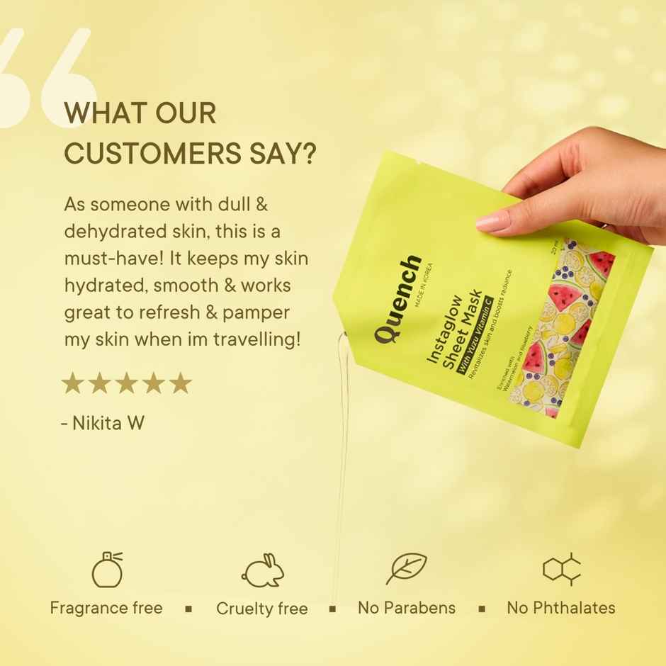 Quench Vitamin C Instaglow Sheet Mask (Face Mask)