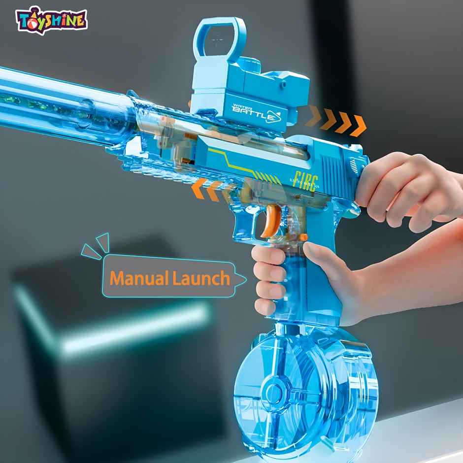 Toyshine Pistol Design Automatic Water Squirt Gun with Light | Rechargeable Holi Water Toy