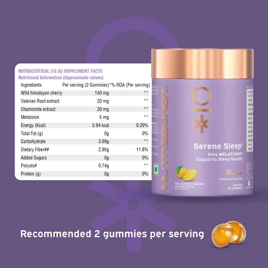Nurtiburst Serene Sleep Gummies With Melatonin