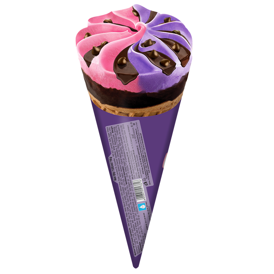 Dairy Day Double Cone Strawberry & Blackcurrant Ice Cream Cone Combo
