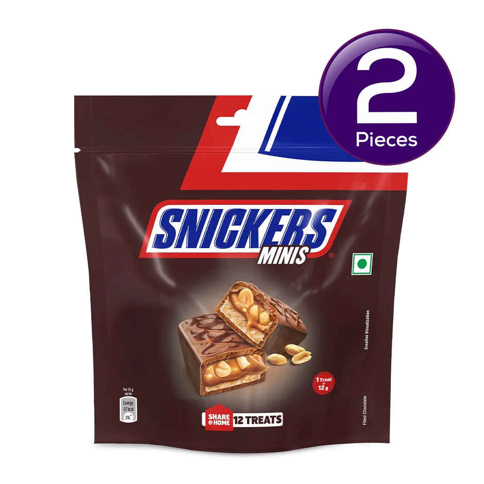 Snickers Minis Chocolate Pack Loaded with Peanuts Nougat & Caramel Combo