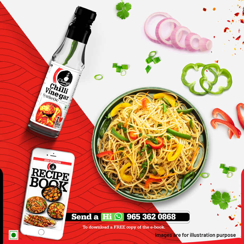 Ching's Secret White Chilli Vinegar, With Green Jwala Chilli, Bold and Intense Flavour