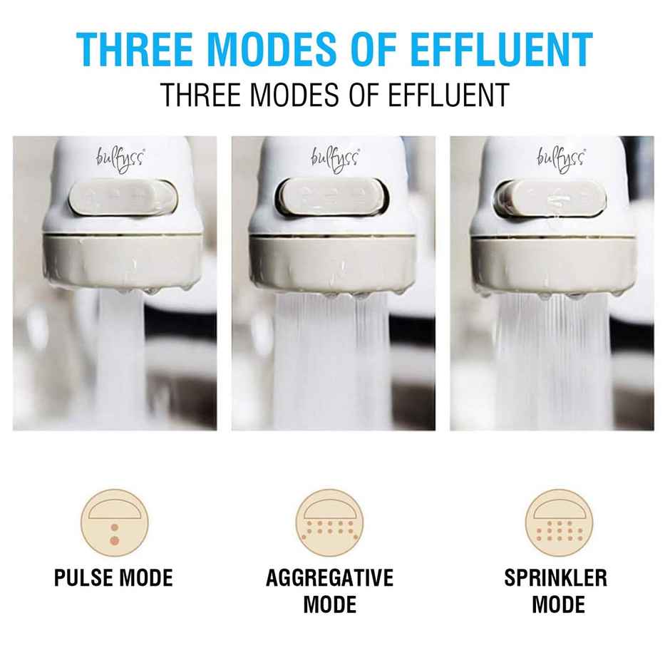 Urbanfix 360 Tap Extension for Kitchen Sink | Movable Water-Saving Faucet Bubbler - White