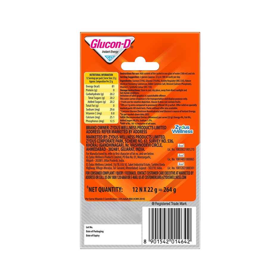 Glucon D Tangy Orange Instant Powder Mix