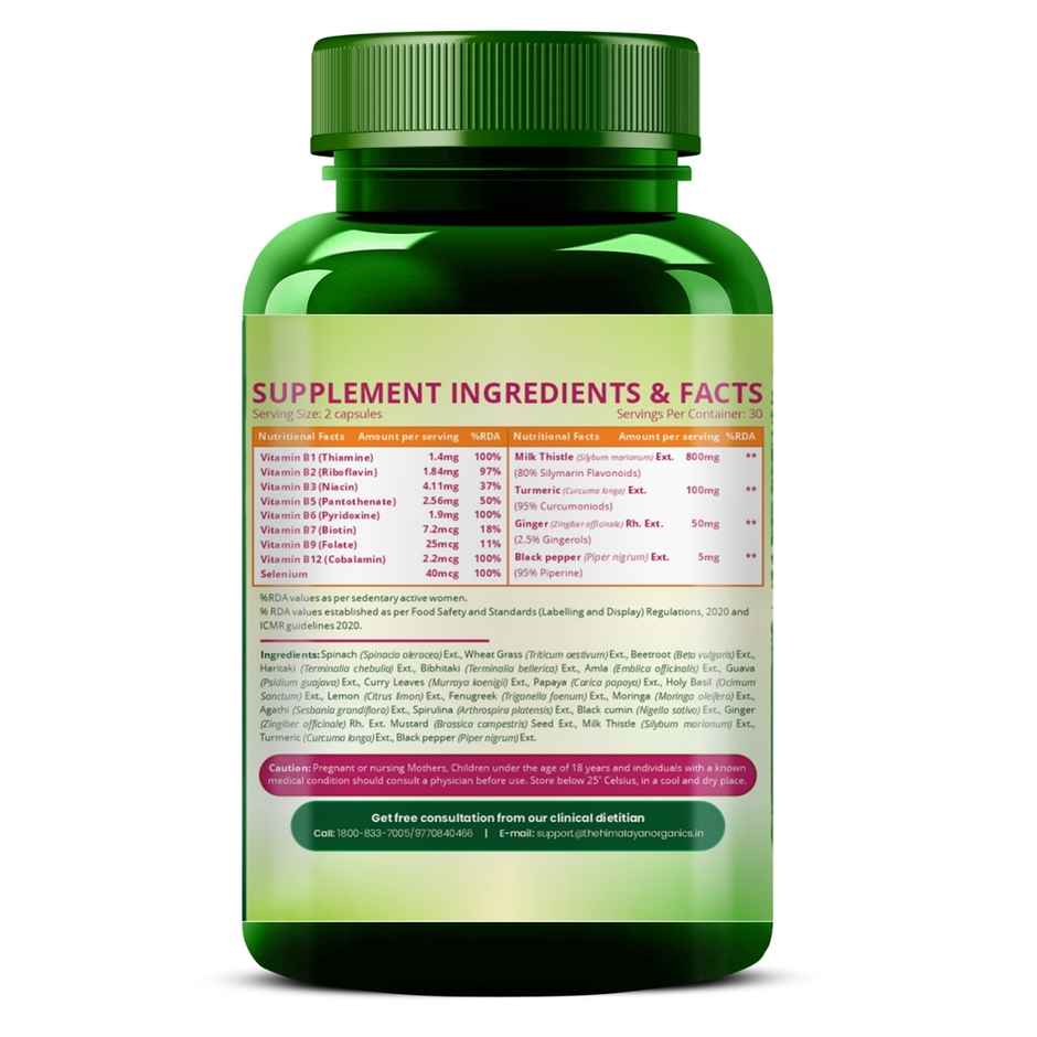 Vlado's Himalayan Organics Plant Based Liver Support Supplement 60 VEG Capsules