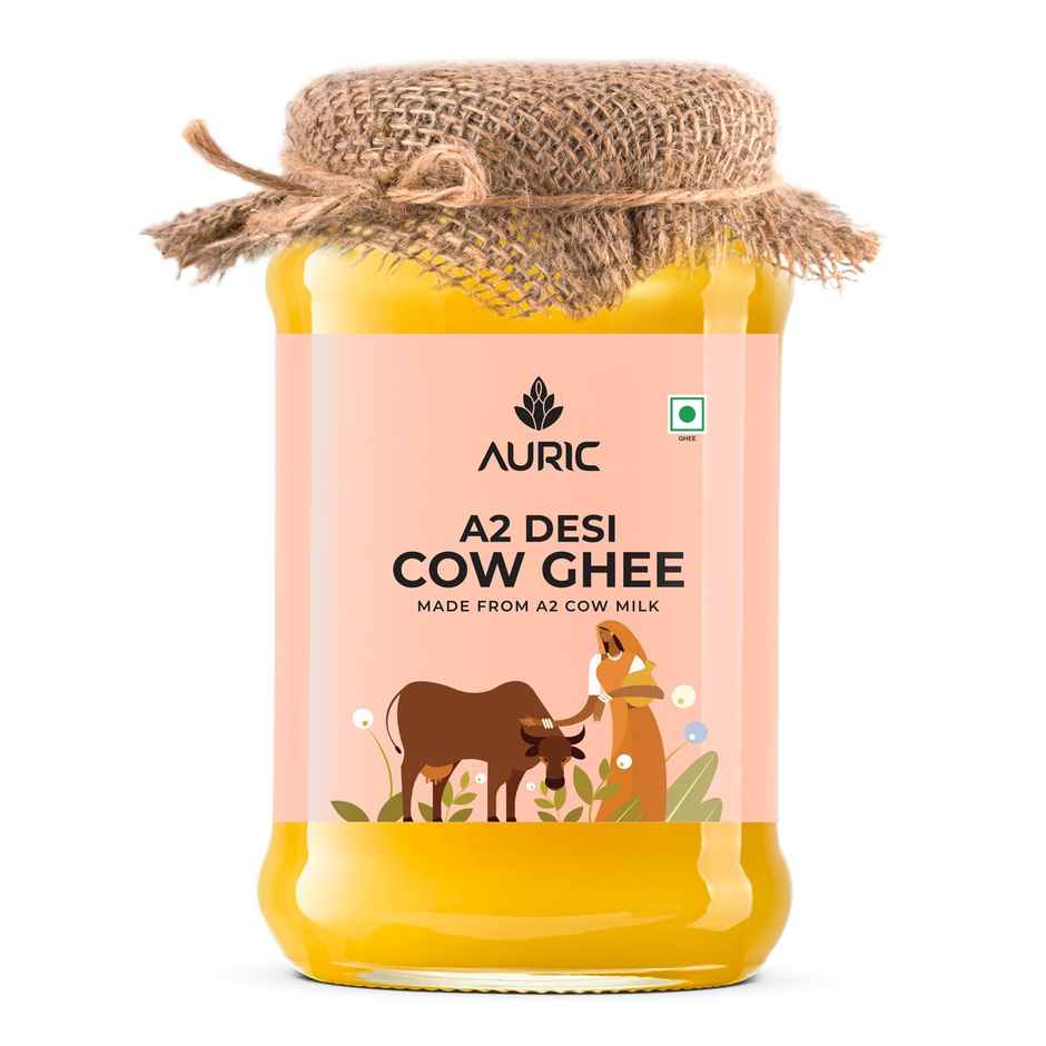 Auric A2 Bilona Desi Cow Ghee Glass Jar | Lab Certified | Vedic Bilona Method