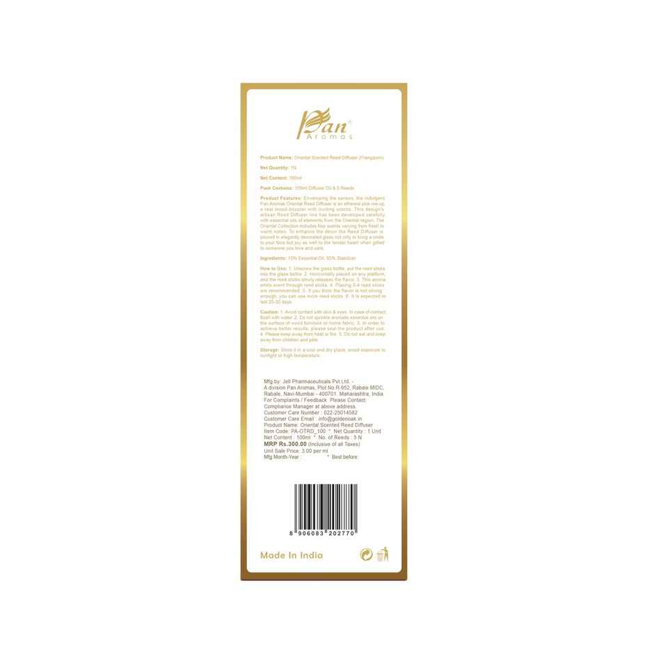 Pan Aromas Oriental Scented Reed Diffuser | Frangipani