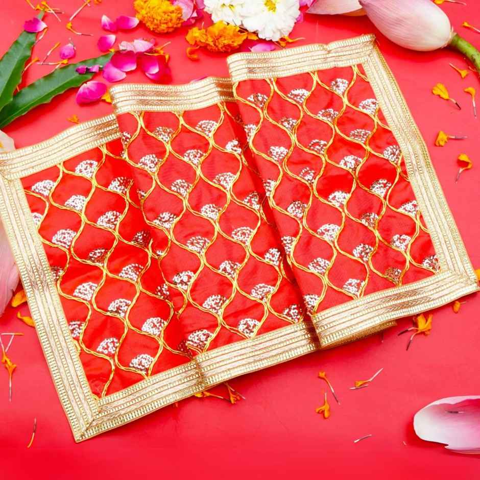 ServDharm Red Mata Chunri | 26 x 11 Inches