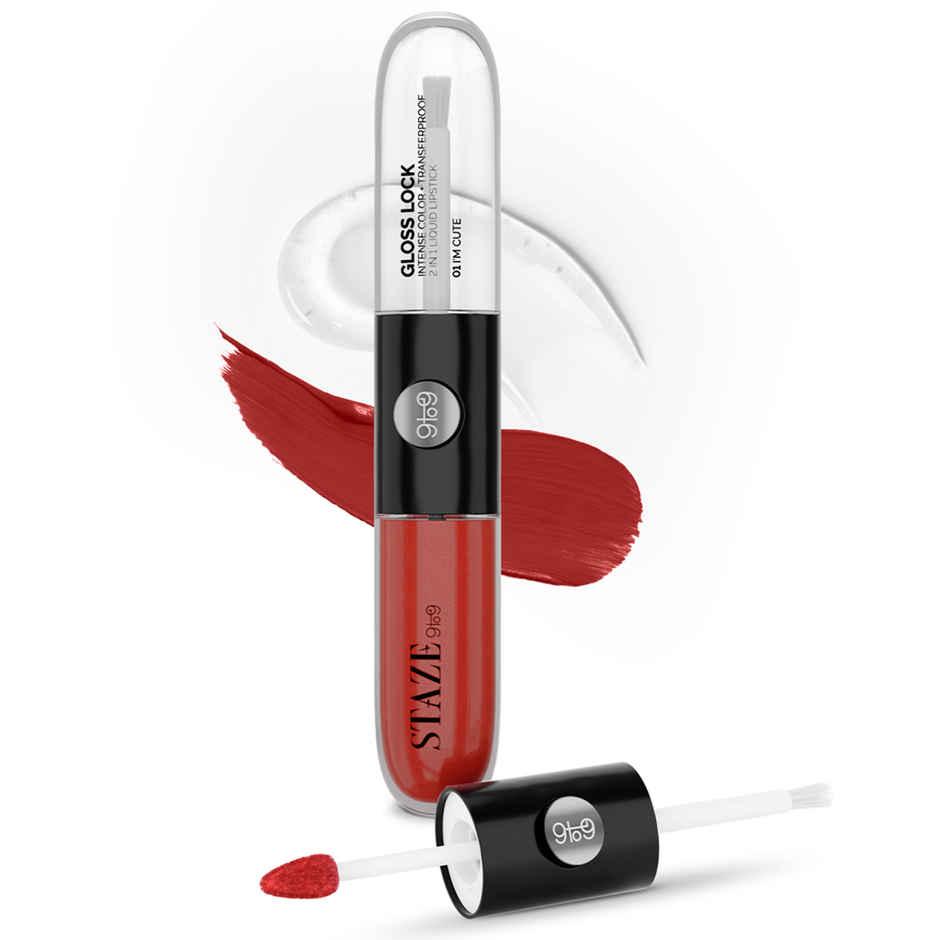 Staze 9to9 Gloss Lock 2-in-1 Liquid Lipstick Long stay lip Gloss 06 I'm Feisty