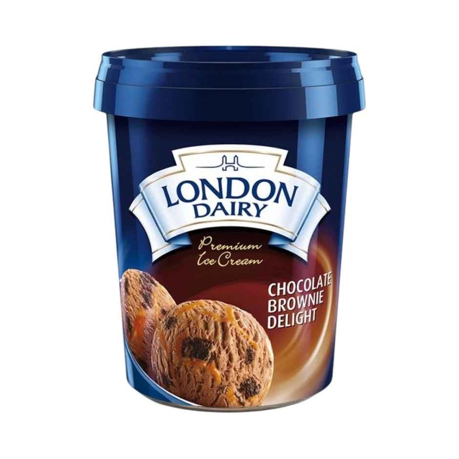 London Dairy Choco Brownie Delight Ice Cream Tub Combo