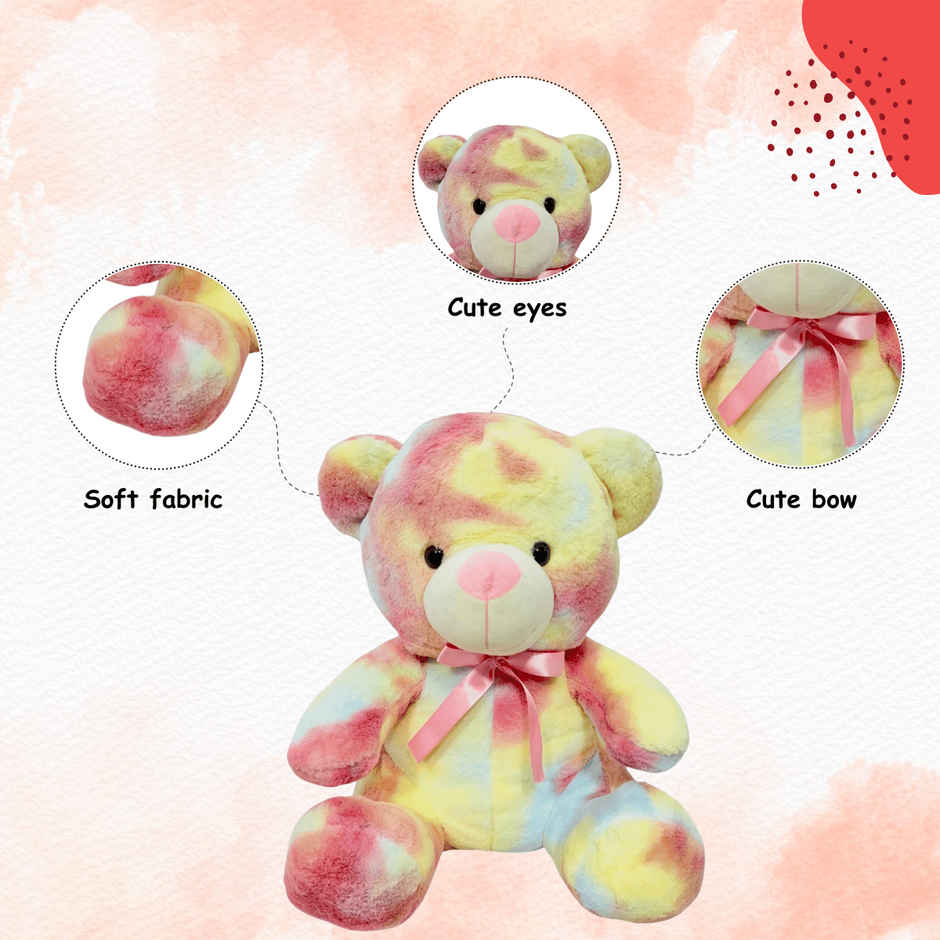 Toytales Teddy Bear Soft Toy | Plushie | Rainbow Stuffed Animal | Toys For Kids
