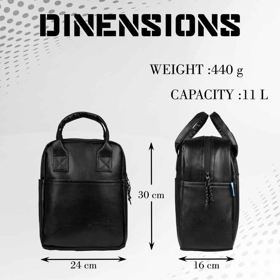 F Gear Modish Black Lunch Bag