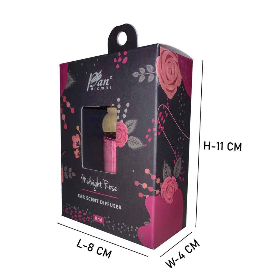 Pan Aromas Car Scent Reed Diffuser - Midnight Rose