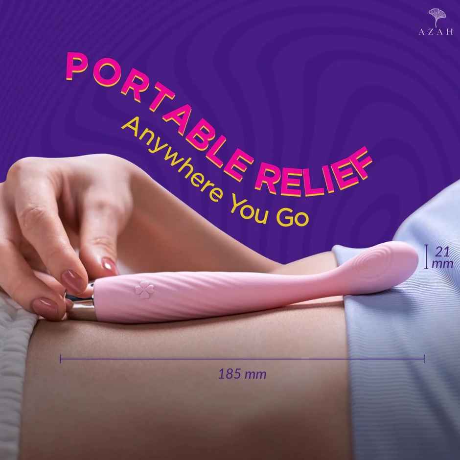 Azah Groove Full Body Electric Stress Relief Massager Flexible Neck, Waterproof & Rechargeable