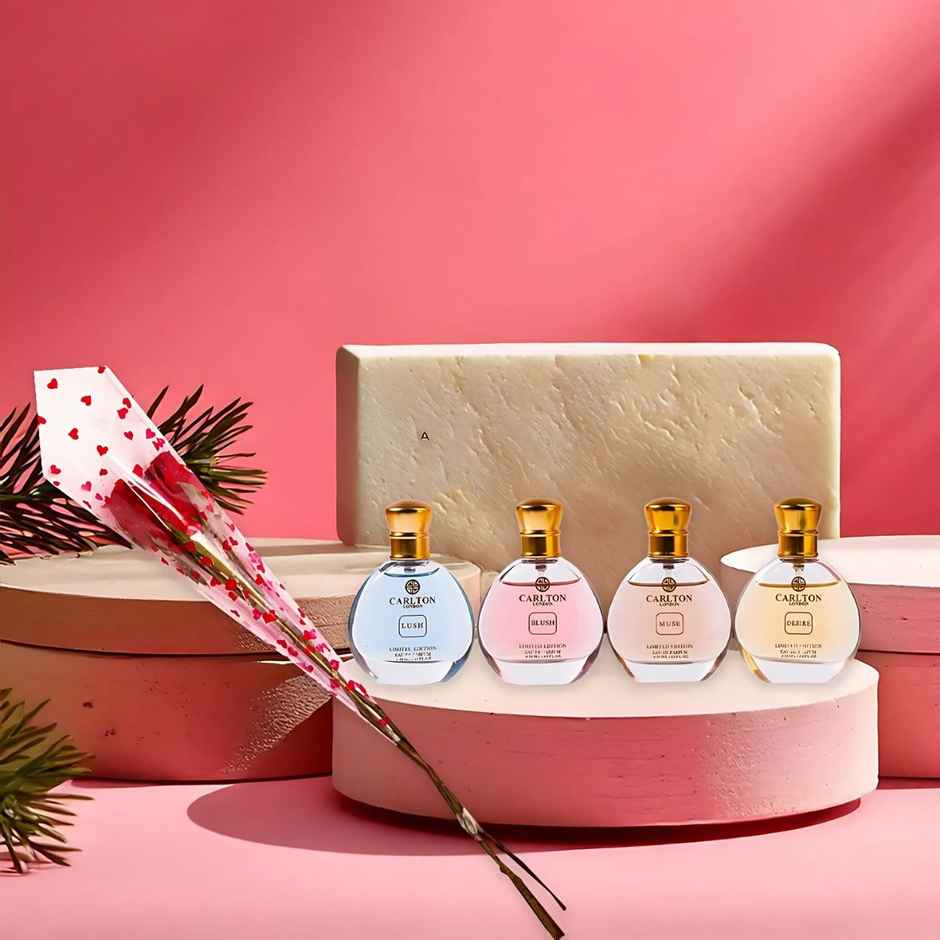 Carlton London Women Gift Set - Euphoria(120ml) & Hoovu Valentines Single Rose(1pc) Combo