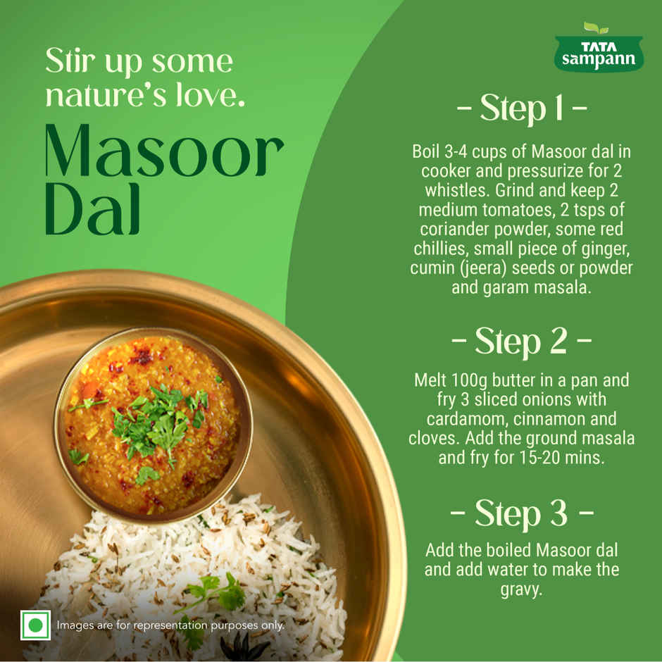 Tata Sampann Unpolished Masoor - Whole