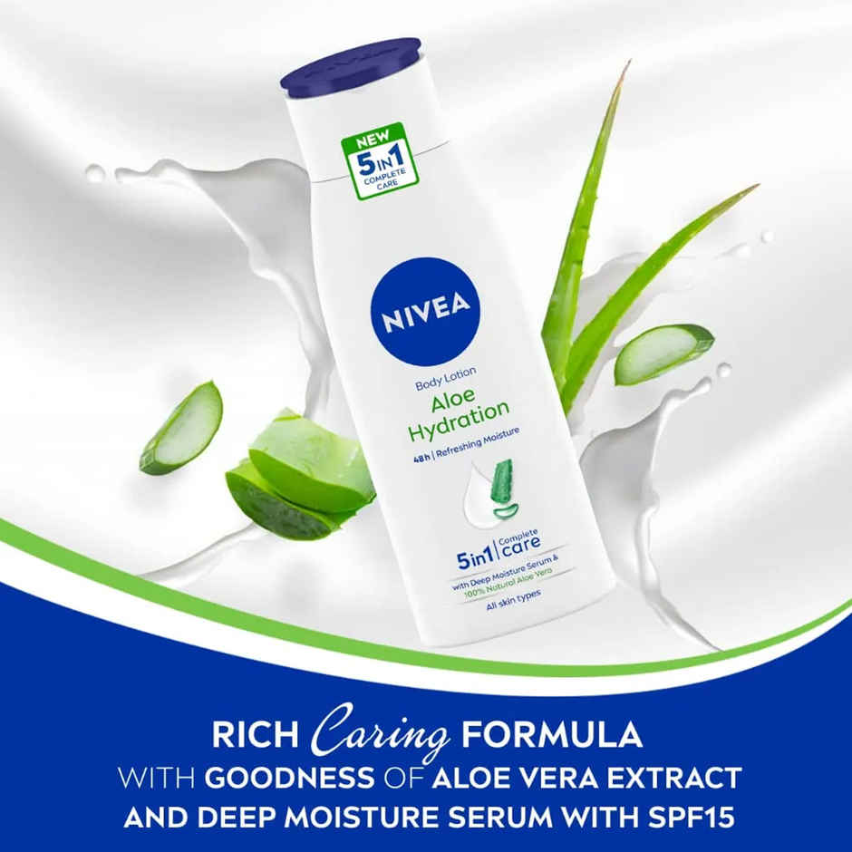 NIVEA Aloe Hydration Body Lotion|Refreshing Hydration|Non Sticky Feel|With Aloe Vera