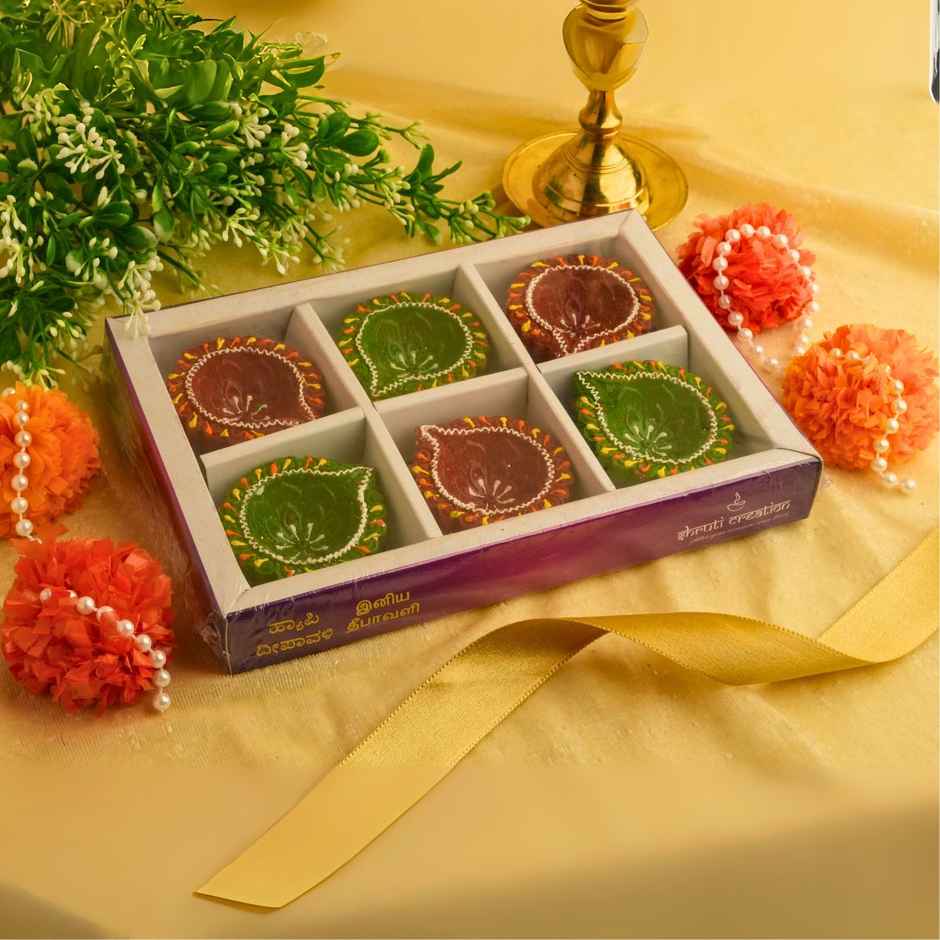 Decorative Clay Diya Carnation | Pack of 6 | Designer Diya | Shruti Creations