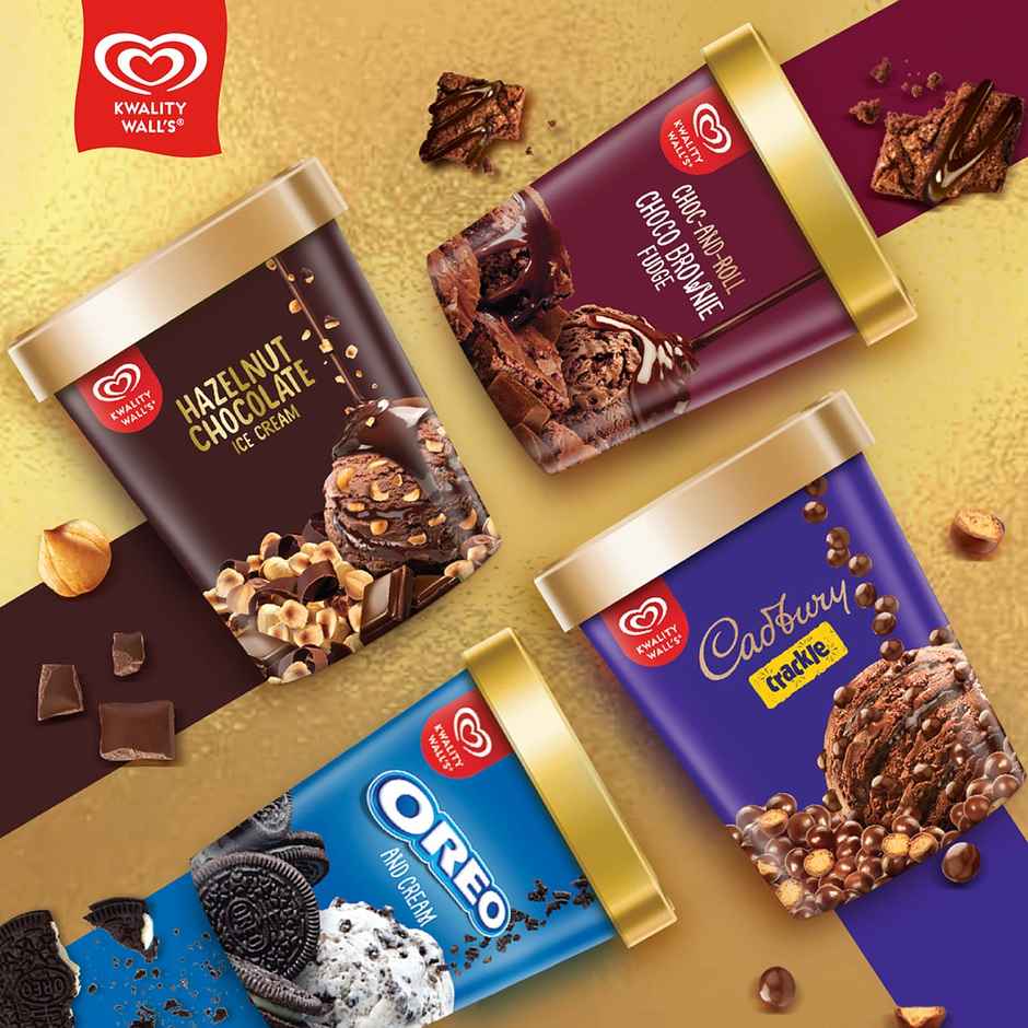 Kwality Wall's Hazelnut Chocolate Ice Cream Tub