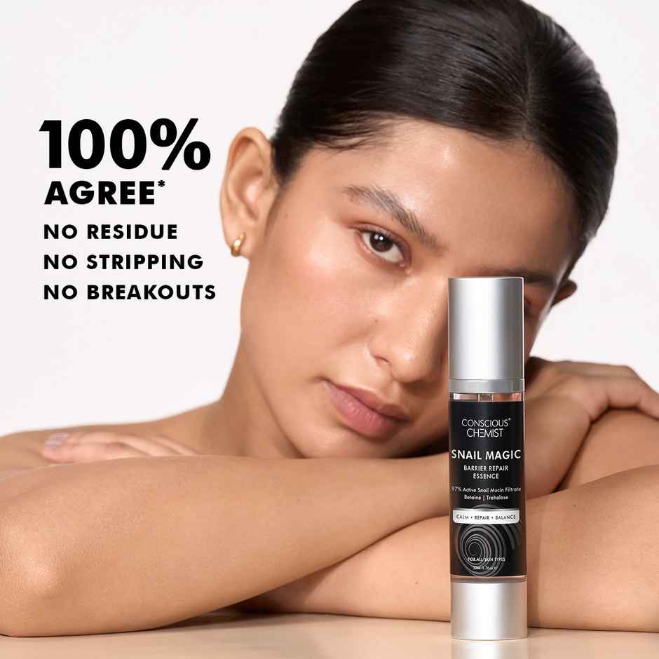 Conscious Chemist Snail Magic Skin Barrier Repair Essence Serum | 97% Active Snail Mucin Filtrate