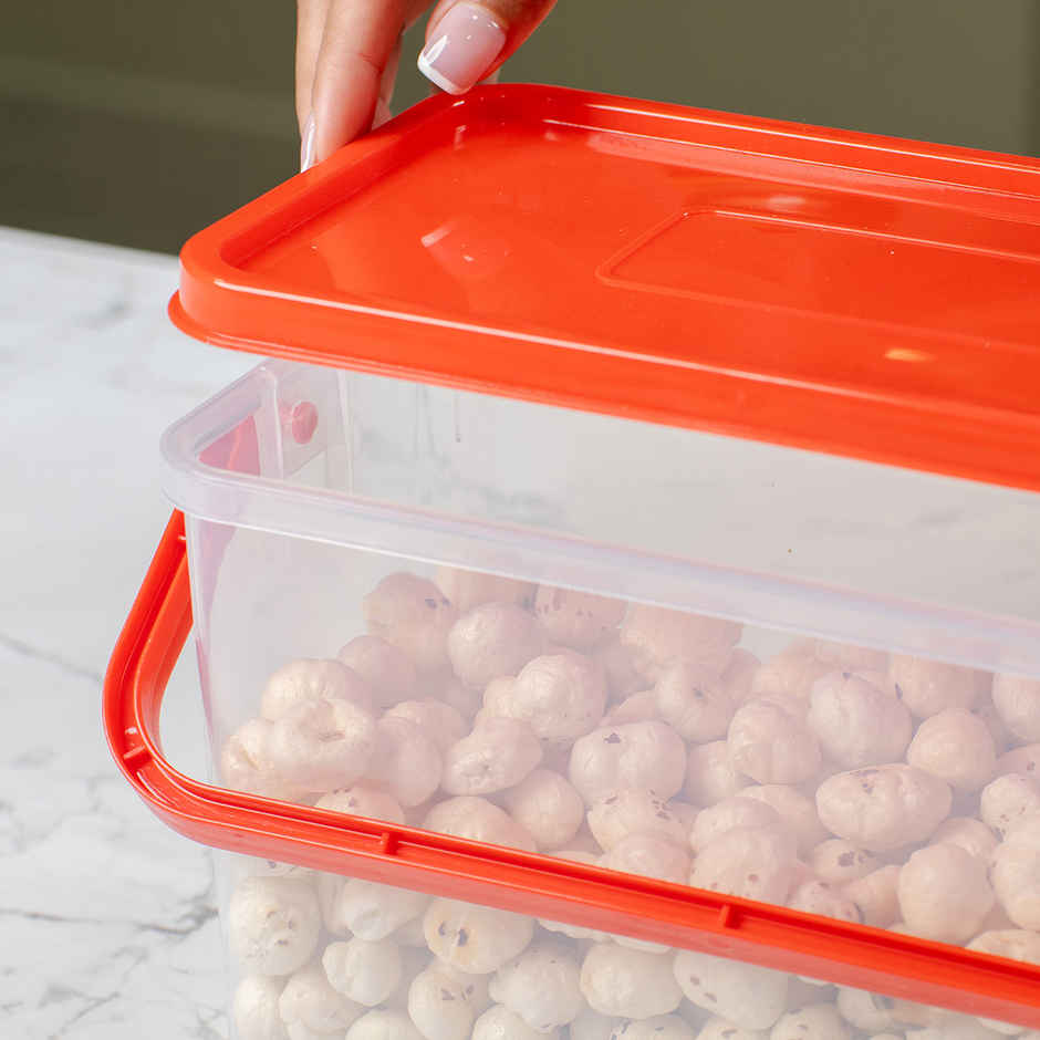 Gluman Pick N Carry Multipurpose Storage Box with Lid | Red - 3.3 L