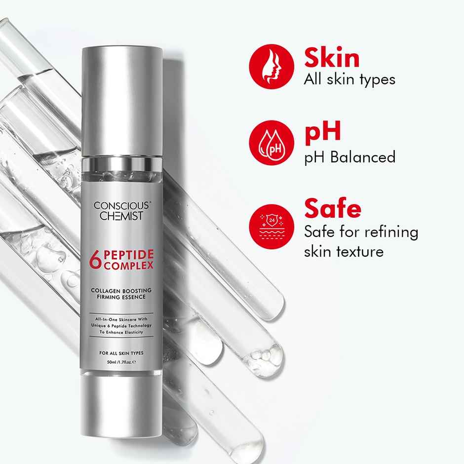 Conscious Chemist 6 Peptide Complex Collagen Boosting & Firming Essence For Fine Lines & Wrinkles