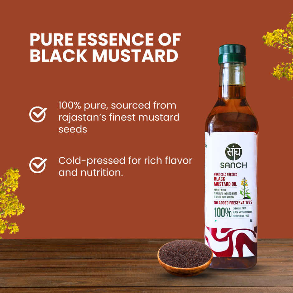 Sanch Black Mustard (Sarson) Cold Pressed Oil