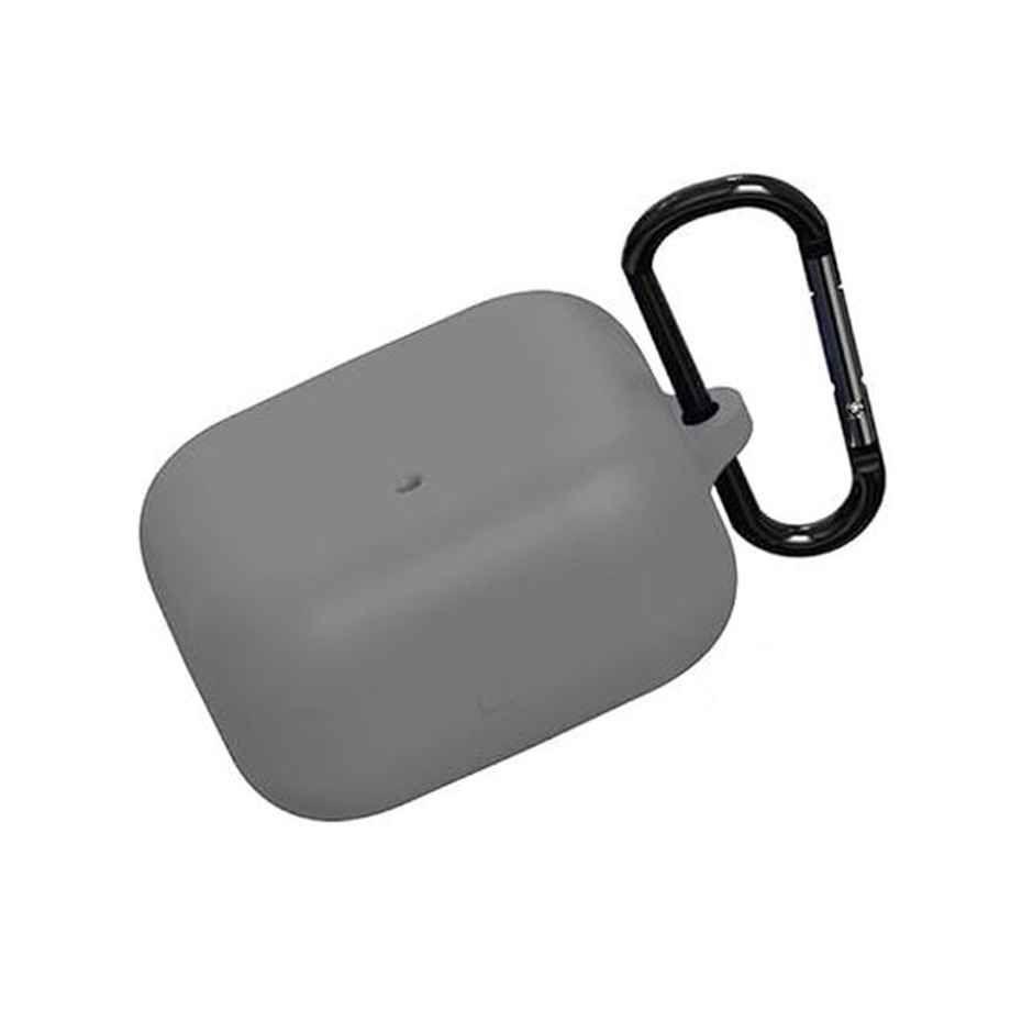 Sounce Earphone Case Cover Compatible for Realme Air Buds 3s,Soft Silicone Skin Case Cover Shock-Absorbing Protective Case with Keychain-Grey