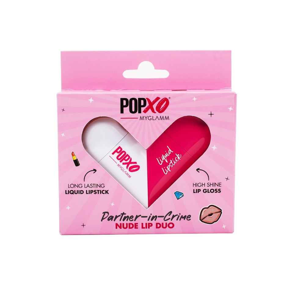 Myglamm Popxo Liquid Lipstick & Lipgloss Love Kit - Partner In Crime