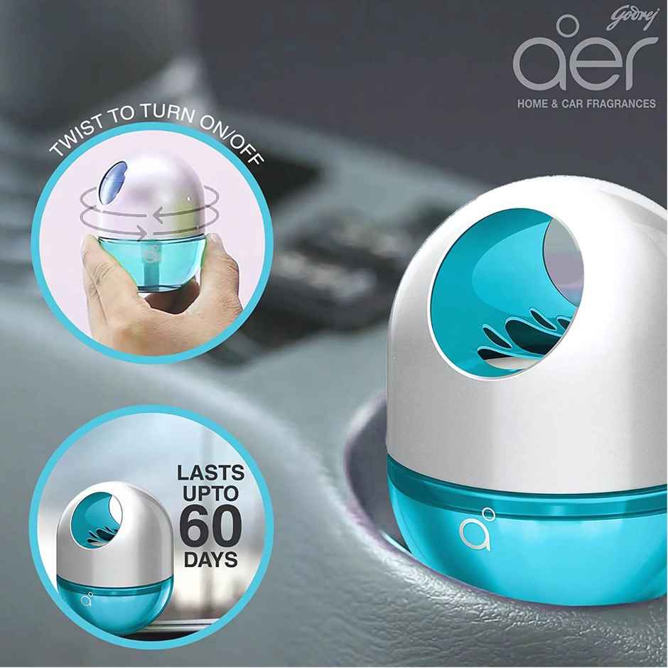 Godrej Aer Twist Car Air Freshener Gel Car Accessories Cool Surf Blue