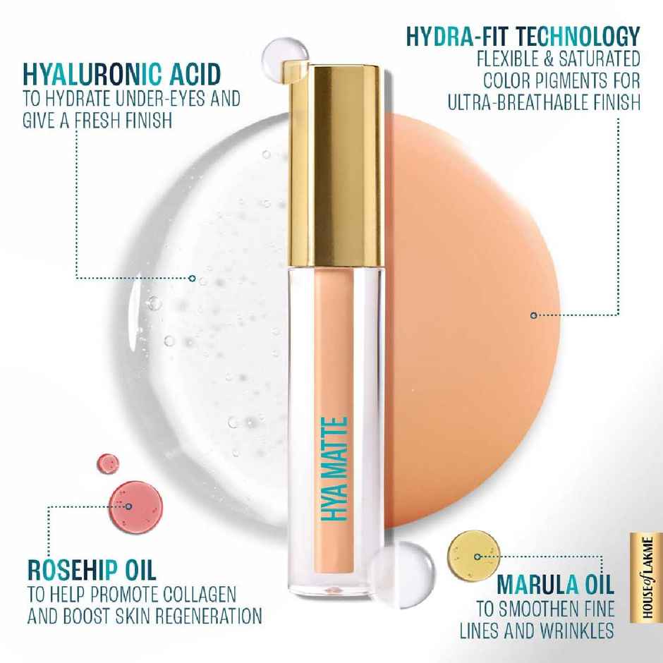 Lakme 9to5 Hya Matte Liquid Concealer | Nude