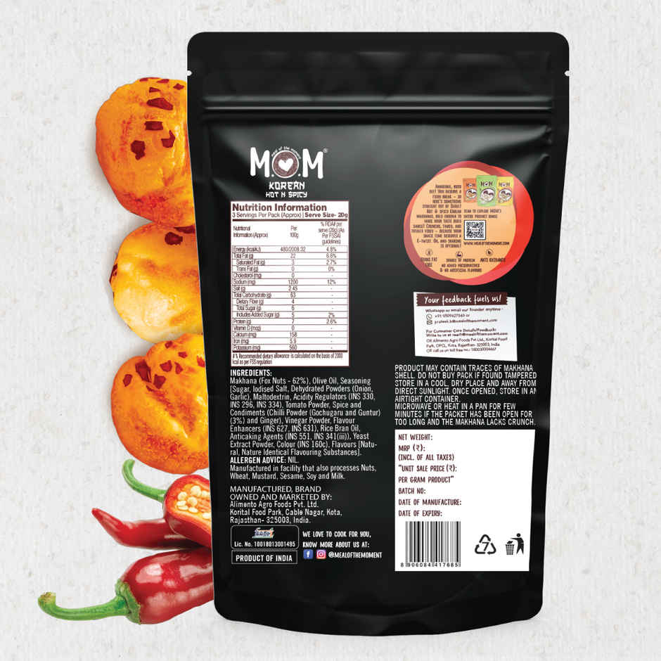 MOM Korean Hot N Spicy Makhana