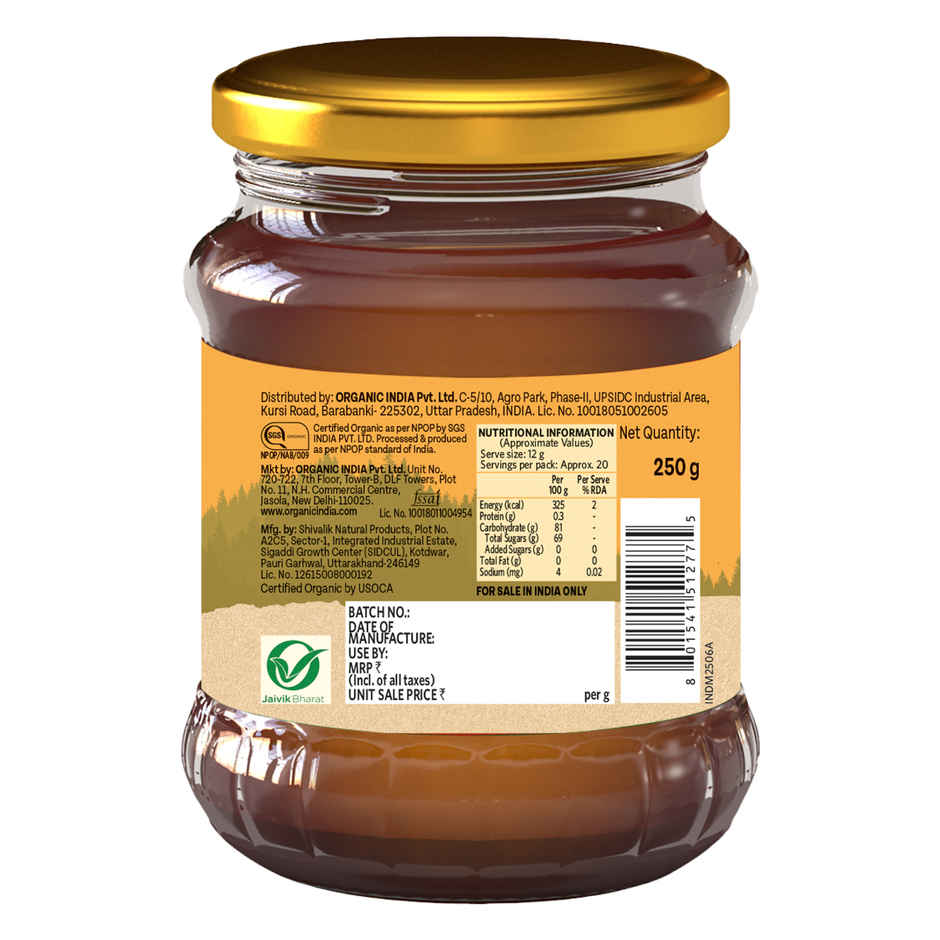 A TATA Product - Organic India Himalayan Multi Floral Honey | Rich in Nutrients | Antioxidants