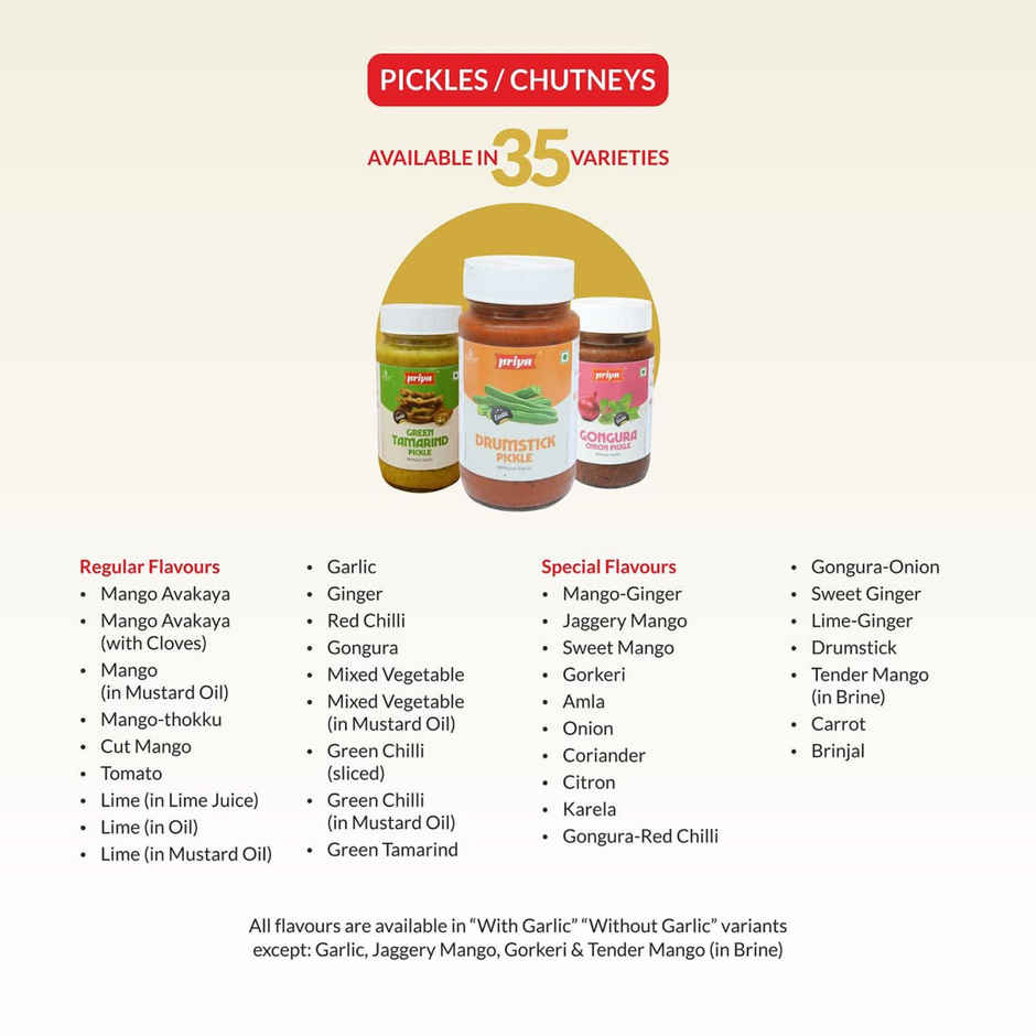 Priya Mango Avakaya Pickle With Garlic