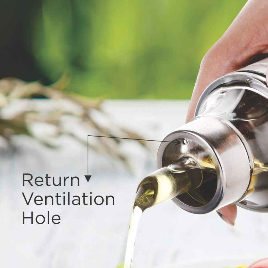 Crystal Stainless Steel Oil Pourer/ Dispenser 1000 ml