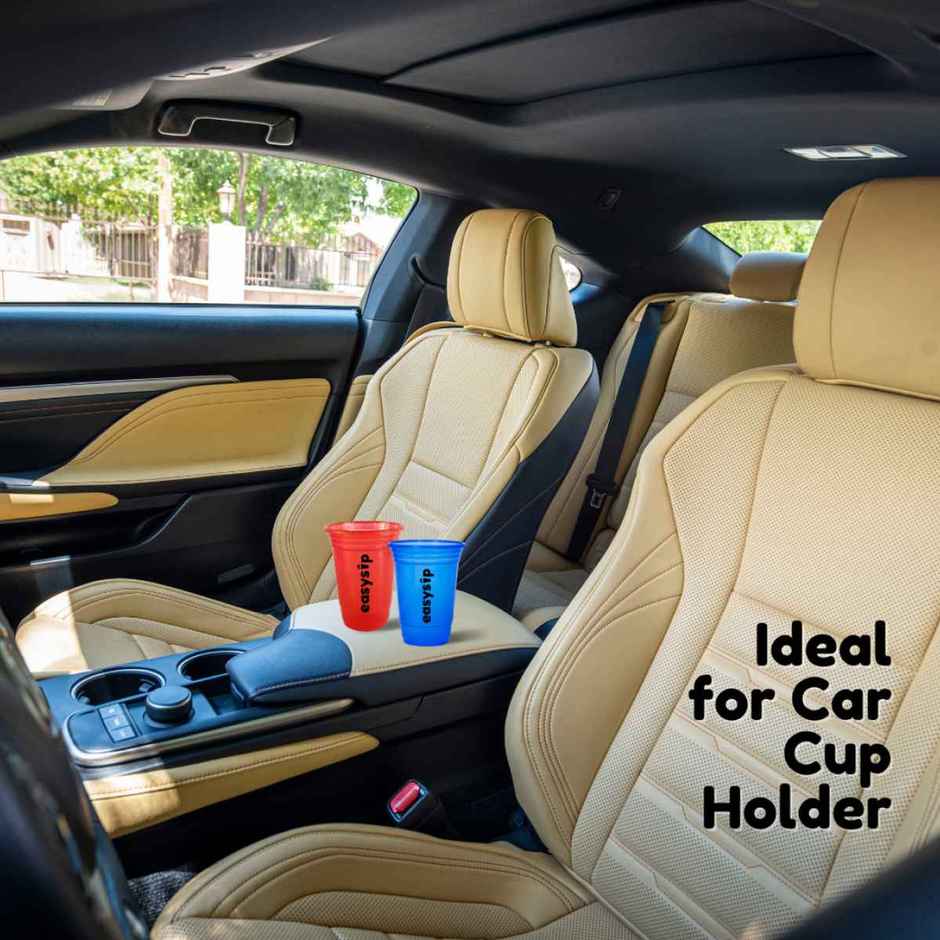 Easysip Premium Drinking Reusable Party Glasses | Multicolour - 400 ml