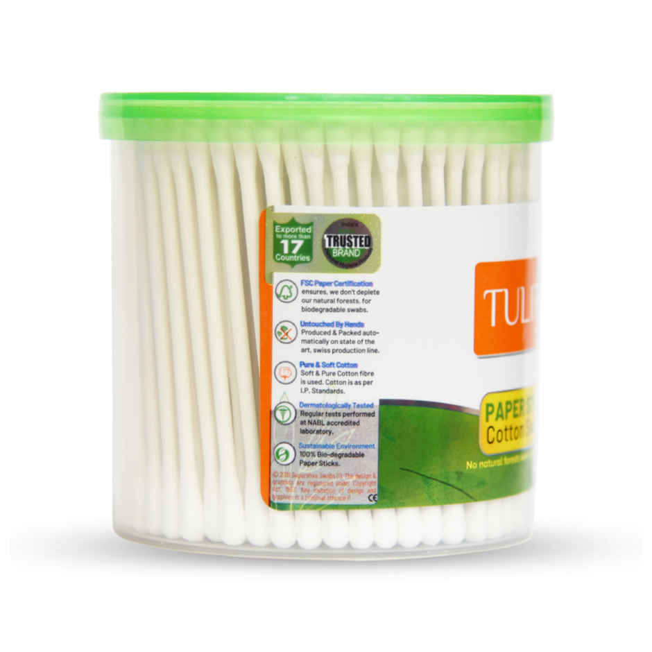Tulips Paper Stick Cotton Buds Jar