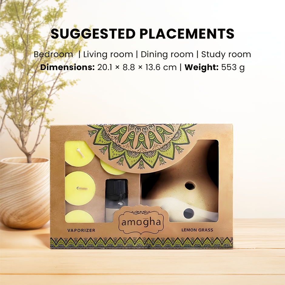 IRIS Amogha Lemongrass Vaporizer | Aroma Diffuser Set