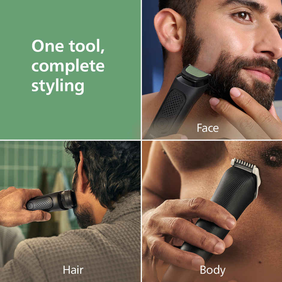 Philips MG3917/15 All-in-One Grooming Kit with 8 Attachments for Face, Hair & Body
