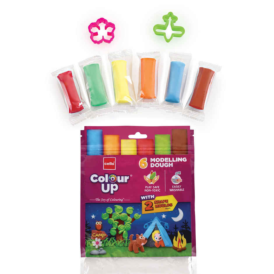 Cello Colourup Creative Dough Set: 4 Modelling Doughs & 2 Fun Moulds