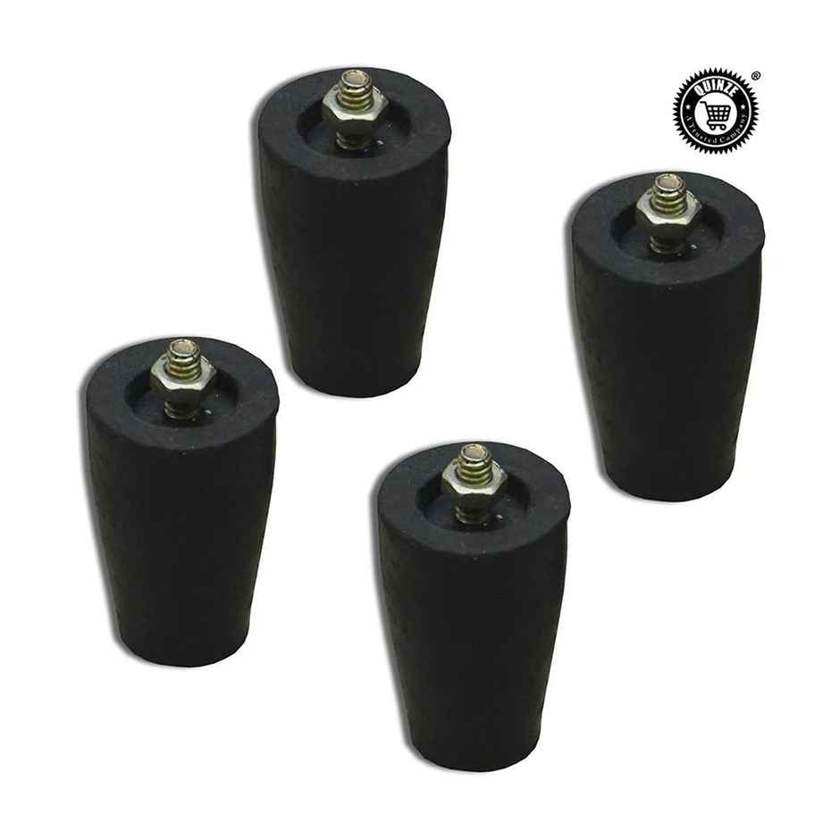 Quinze Lpg Gas Stove Rubber Legs With Inner Stainless Steel Nut & Bolt | Black | 4 Pieces