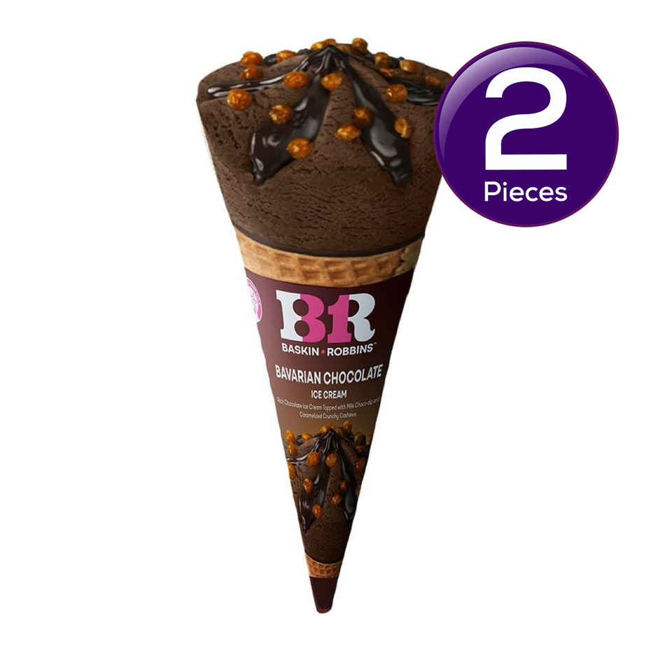 Baskin Robbins Bavarian Chocolate Ice Cream Cone Combo
