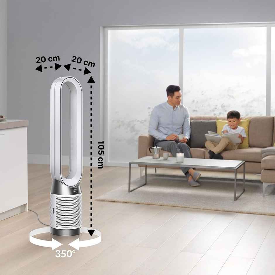 Dyson Air Purifier TP10 454849-01 Cool Gen1, Covers 600 Sq. Ft, Advanced HEPA H13 filtration, Removes 99.95% of allergens & pollutants as small as PM 0.1, Remote Control - White