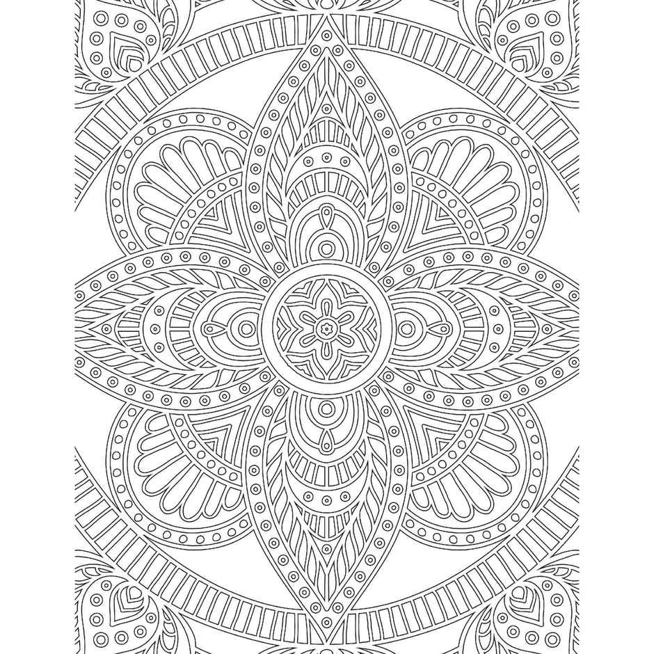 Mandala-Colouring Book for Adults | Mandala art Book for Stress Relief and Focus