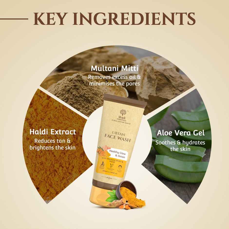 Khadi Essentials Ubtan Face Wash Brightens & Detans Skin | Reduces Breakouts