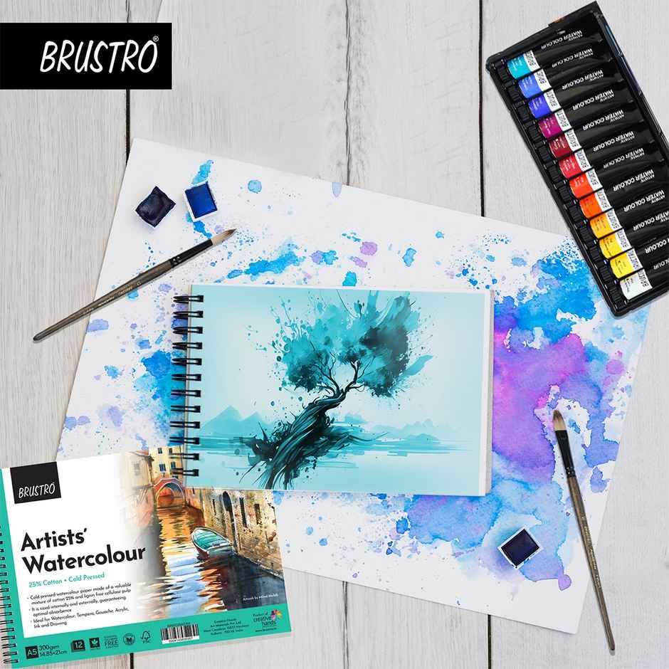 Brustro Artists Acrylic Colour Set Of 12X12Ml Tubes
