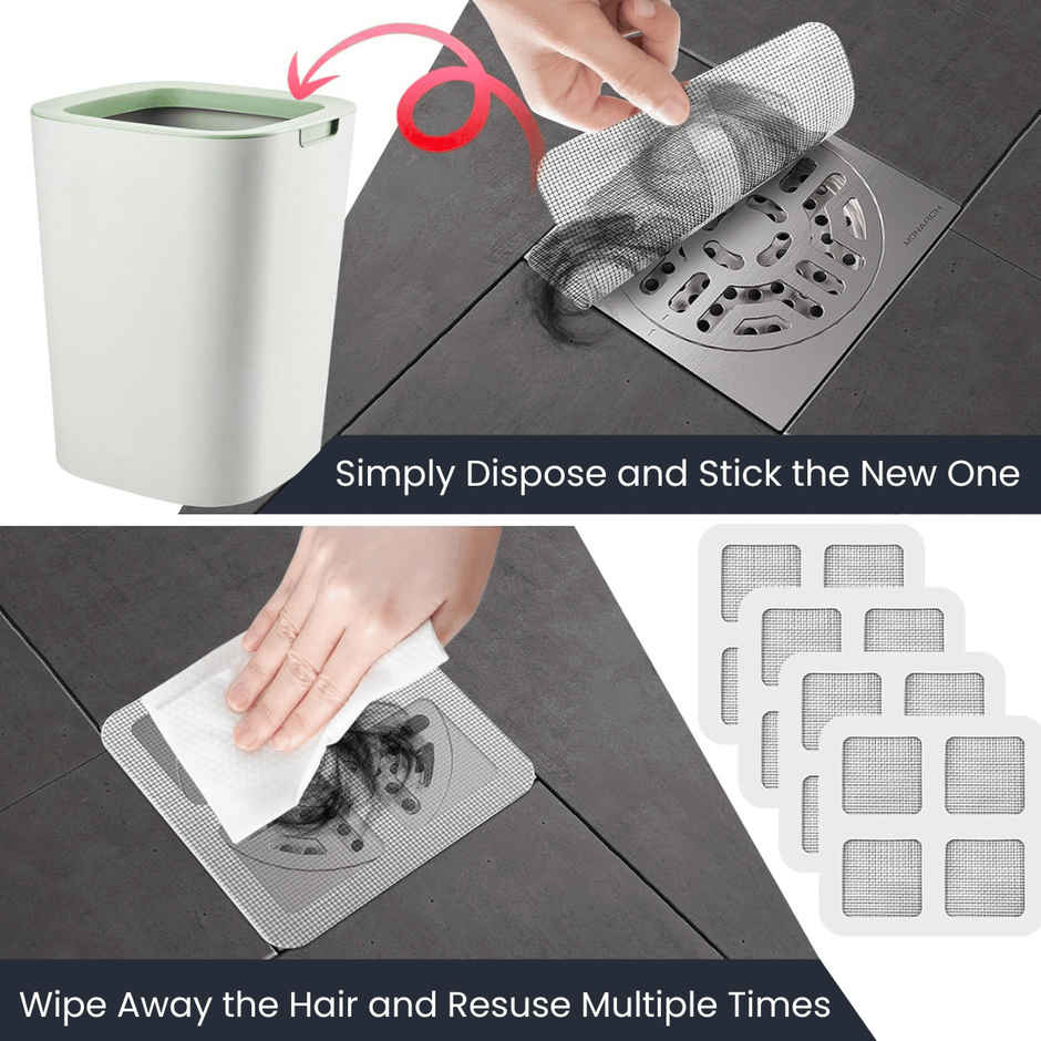 Zulaxy Disposable Drain Hair Catcher & Strainer Cover for Bathroom