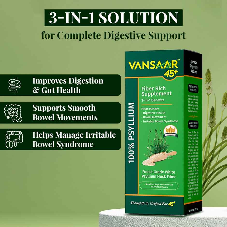 Vansaar 45+ Isabgol Fiber Rich Supplement